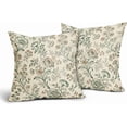 thumbnail image 2 of Sage Green Brown Vintage Floral Pillow Covers 20x20 Inch Set of 2 Chinoiserie Flower Netural Decorative Throw Pillowcases Rustic Farmhouse Accent Outdoor Cushion Cases Decor for Sofa Couch Bed, 2 of 8