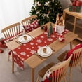 thumbnail image 6 of Christmas Red Table Runner Snowflake Christmas Winter Holiday Classic Christmas Decoration for Home Indoor and Outdoor Living Room Kitchen Table (14x72 Inch), 6 of 7