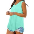thumbnail image 5 of Tank Tops for Women 2025 Summer V Neck Sleeveless Basic Tanks Loose Fit Flowy Shirts Casual Vacation Beach Blouses, Limited Time Offer, Under 10 Dollars, 5 of 6