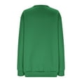 thumbnail image 5 of Miluxas Womens Casual Crew Neck Long Sleeve Sweatshirts Lightweight Solid Color Pullover Tops Green S(S), 5 of 5