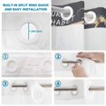 thumbnail image 4 of No Hook Shower Curtain, Grey Dinosaur Shower Curtains for Bathroom with See Through Top Window, Vintage Letters Farm Animals Waterproof & Washable Bath Curtain 60"x72", 4 of 9