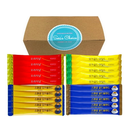 HOXY Korean Coffee Mix Variety Packets Sampler, Instant Coffee Mix, 20 Sticks