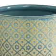 thumbnail image 4 of DecMode 8", 6", 5"H Indoor Outdoor Beige Ceramic Planter with Attached Saucer (3 Count), 4 of 8