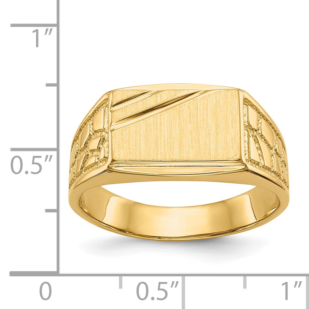 YA−MAN IS-101N GOLD Lieson Mens Engagement Rings, 14ct Yellow Gold Wedding Rings
