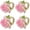 Pink, variant on Pink Flower Napkin Rings Set of 4 Floral Napkin Rings Rose Napkin Holder Handcraft Flower Napkin Rings Wedding Table Decoration for Valentine's Day Wedding Banquet Birthday Party (Pink Rose)