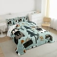 thumbnail image 3 of Castle Fairy Cute Raccoon 3 Pieces Queen Comforter Set for Preppy Child,Cartoon Jungle Animal Ultra Soft Bedding Sets,Kawaii Woodland Wildlife Bedding Comforter Set Breathable,Ultra Soft Home Decor, 3 of 8