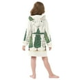 thumbnail image 7 of FORMRS Niños Bathrobe Unisex Hooded Robe Soft Plush Pajamas Sleepwear, Size 4-6T, Hand Drawn Christmas Stars, 7 of 7