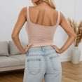thumbnail image 6 of Women's Sexy Strappy Tank Top Sleeveless Camisole Tight Fitted Stretch Basic Layering Inner Wear Casual Summer Tops, 6 of 6