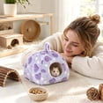 thumbnail image 3 of Rabbit Hideout Pig Hideout Bed, Bunny Bed for Rabbit Pig Hiding Hut, Small Animals Washable Winter Sleeping House for Small Pet, Cozy Small Animal Shelter Collection, Warm Pet Resting House Set, 3 of 3
