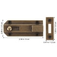 Pure Copper Door Latch Flush Bolt Latches French Lock Sliding Security Bar Concealed