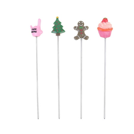 

Hemoton 4pcs Stainless Steel Cake Test Pin Bread Tester Probe Baking Tool for Biscuit Cupcake Muffin (Strawberry Cake+Hand+Xmas Tree+Snowman)