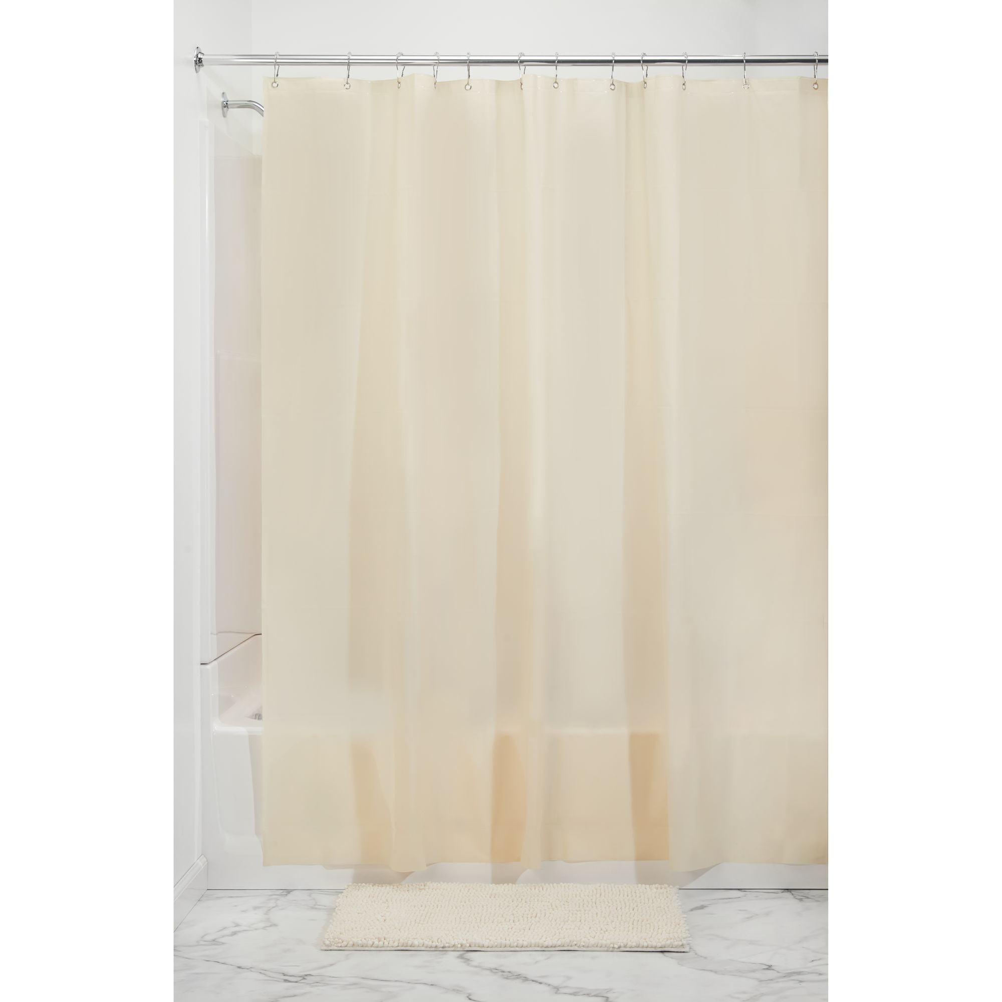 1 Smoke Grey Made of Mould-Free PEVA InterDesign 3.0 Liner Curtain for Shower 