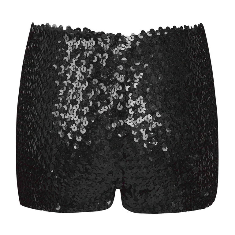 Alvivi Kids Girls Shiny Sequins Hip Hop Jazz Dance Shorts Stage