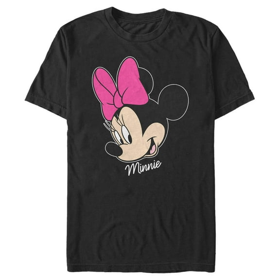 Men's Mickey & Friends Minnie Mouse Portrait Graphic Tee Black Small
