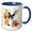 Blue/White, variant on 3drose, Pretty Floral Monogram Initial K, 11oz Magic Transforming Mug