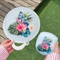 thumbnail image 6 of 4pcs Pack Foldable Round Hand Fan 9.3 Inch 23.7cm Portable Flying Disc Polyester Fabric with Spring steel Circle and Handle, Summer Cooling Decorative Fan for Party, Wedding & Daily Use, 6 of 6