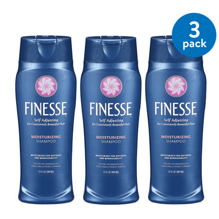 Finesse Texture Enhancing Shampoo - Finesse Restore + Strengthen Moisturizing Shampoo, 13 Oz (Pack of 3)