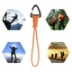 thumbnail image 2 of WDOplteas Gancho Cordón Trenzado Cuerda Paraguas 7 Hilos para Hombres/mujeres (triángulo Naranja Largo), 2 of 7