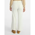 thumbnail image 3 of Time and Tru Women's Velvet Wide Leg Pants, 32" Inseam, Size 0-20, 3 of 5
