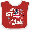 thumbnail image 3 of Inktastic My 1st 4th of July with Striped Stars Boys or Girls Baby Bib, 3 of 4