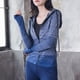 thumbnail image 1 of Chaquetas de chándal con cremallera completa para mujer, raglán con capucha, manga larga, agujeros p Abanopi Chaqueta deportiva, 1 of 7