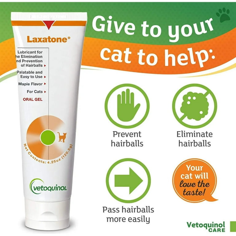 Laxatone Original Flavor 4.25 Ounce Pet Cats Health Medicine for Hairball Prevention Walmart