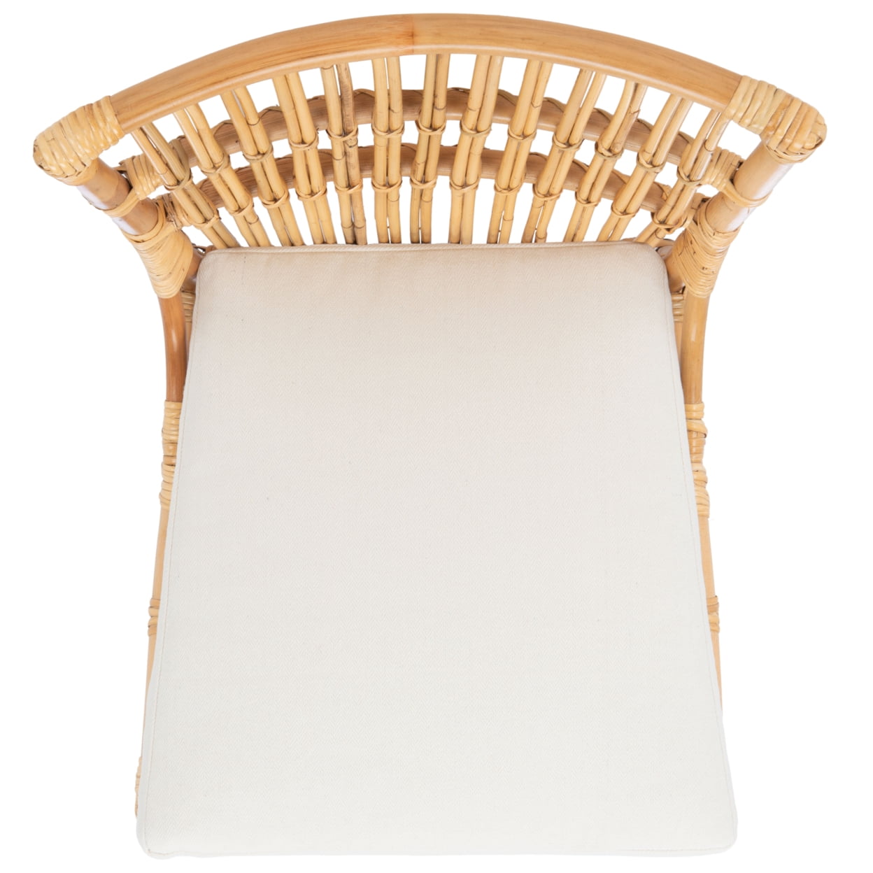SAFAVIEH Erika Rattan Accent Club Chair w/Cushion, Natural, Set of 2