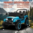 thumbnail image 5 of FINITO Kids Ride On Truck 24V with Remote Control Electric Powered Off-road Vehicle Car Toy for Boys Girls Age 3+ , Blue, 5 of 7