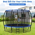 thumbnail image 2 of Topbuy Trampoline 12FT Recreational Trampoline with Ladder Enclosure Safety Pad and Anti-Rust Galvanized Steel Frame Blue, 2 of 9