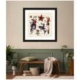 thumbnail image 2 of Kate and Laurel Framed Wall Art Print Vintage Rodeo Illustration by Corinna Buchholz of Piddix, 36 x 36, Manhattan Black Frame, Vintage, Americana Art for Wall Decor, 2 of 8