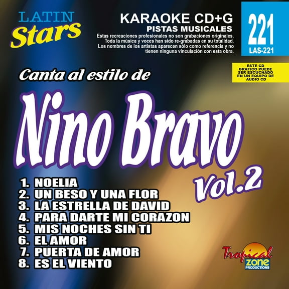 Karaoke Latin Stars 221 Nino Bravo Vol. 2