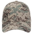 thumbnail image 2 of Men’s Camouflage 6 Panel Adjustable Low Profile Baseball Cap, Digital Khaki, 2 of 3