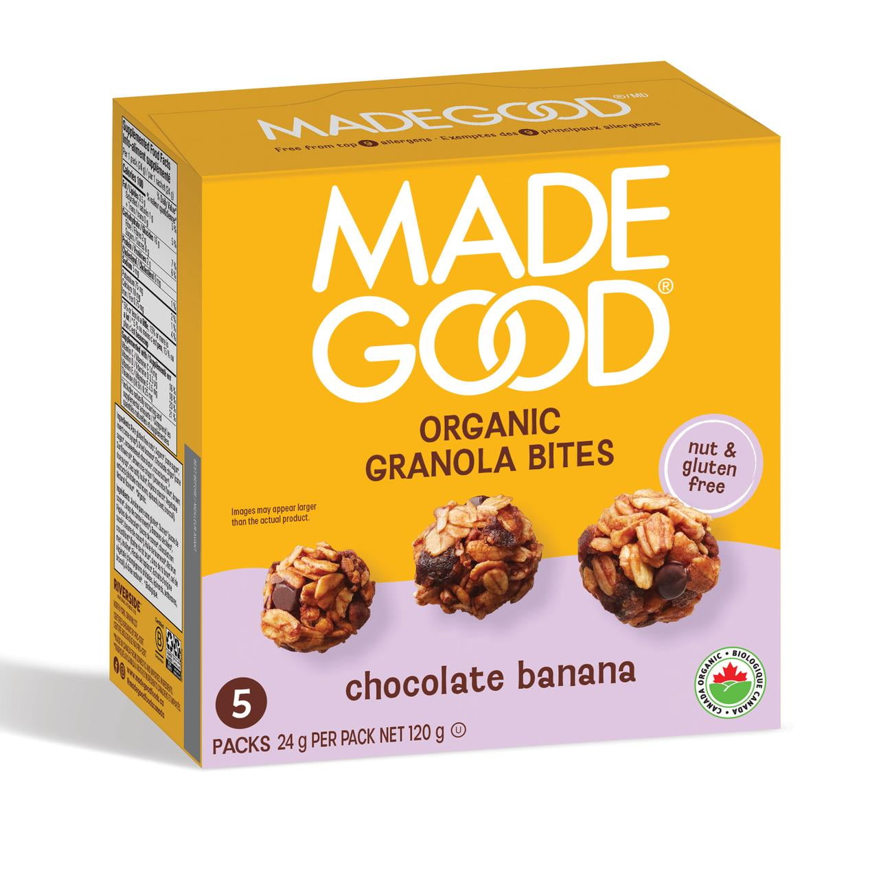 MadeGood Chocolate Banana Granola Minis 5pk, 5 x 24 g