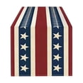 thumbnail image 2 of Cififendec 4th of July Americana Table Runner, 71"×13", Patriotic Stars & Stripes Red Blue White Independence Day Dining Table Decor for 205th Anniversary Party Supply, 2 of 5
