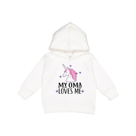 Inktastic My Oma Loves Me Girl Unicorn Toddler Hoodie