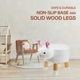thumbnail image 4 of SoundCritter 12" Kid's Furniture Plush Animal Stool w/ Built-in Speaker, Ottoman Seat Footstool, Bunny, 4 of 6