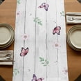 thumbnail image 5 of Table Runners 72 Inches Long Dress Scarves, Tulips Spring Floral Farmhouse Kitchen Table Runner, Coffee Tablerunners, Pastoral Flowers Butterfly Wooden 18x72 Inch, 5 of 9