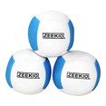 thumbnail image 2 of Zeekio Lunar Juggling Balls - [Juego de 3], Uv reactivo profesional, bolas de 6 paneles, cuero sintético, relleno de mijo, 110 g cada uno, blanco / azul, 2 of 2
