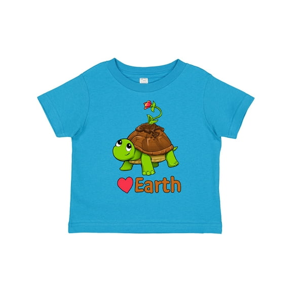 Inktastic Love Earth Cute Turtle for Earth Day Boys or Girls Toddler T-Shirt