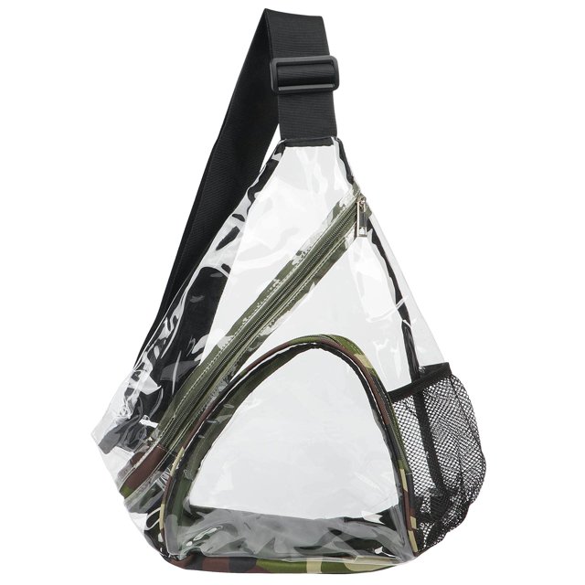 Bolso bandolera HULISEN de PVC transparente aprobado para estadios, impermeable