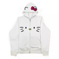 thumbnail image 5 of Hello Kitty Hello Kitty KT Gato Dibujos animados Enmascarado Cremallera Sudadera de Halloween Impresión digital 3D, 5 of 5