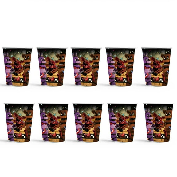 Five Nights at Freddy's Birthday Party Supplies Cups Tableware Disposable Paper Mouthwash Drinking Cups