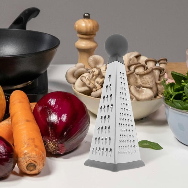 OULII Rallador De Cocina Multifuncional De Acero Inoxidable Para Queso Verduras Con Mango