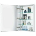 thumbnail image 3 of Bathroom Medicine Cabinet, Aluminum, Recessed/Surface Mount, 30" x 30", Right/Left Hinged, Mirrored Interior, 3 of 10