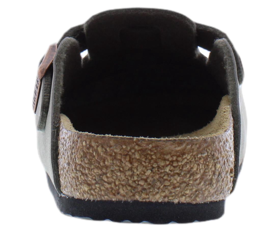 Birkenstock Boston Narrow PS Boys Shoes Size 1, Color: Stone