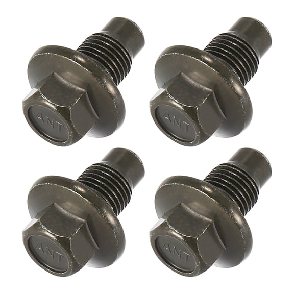Unique Bargains 4 Pcs M14 x 1.5 Steel Vehicle Engine Oil Drain Plug Screw with Seal Ring for Ford Army Green
