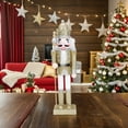 thumbnail image 2 of OUNONA Golden Nutcracker Puppet Ornament Wooden Decor for Home Holiday, 2 of 8