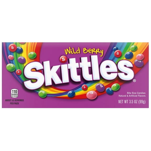 Skittles Wild Berry Theater Size Box3.5oz Pack of 2