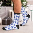 thumbnail image 7 of KLL Winter Snowflake Skiing Skull Print Cool Socks Men's Women's Crew Socks Funny Crazy Novelty Stockings, 7 of 7
