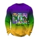 thumbnail image 2 of Ceisia Men's Mardi Gras Gradient Waffle-Knit Sweatshirt | Relaxed Spring/Summer Casual Top Gift, 2 of 5